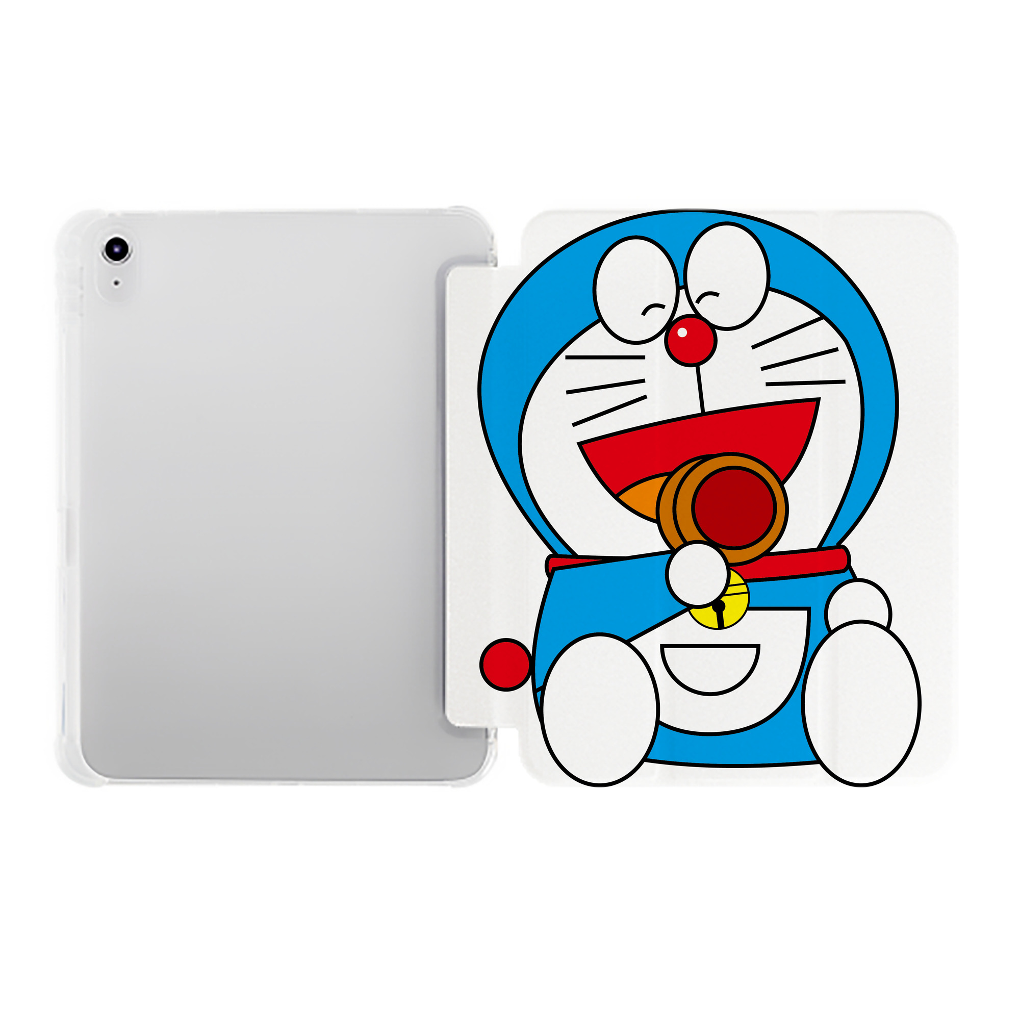 （画像用） ドラえもん Doraemon IPad ケース ペン収納付き 三つ折りスタンド PUレザー×シリコン 対応機種9.5/10.5/10.9インチ